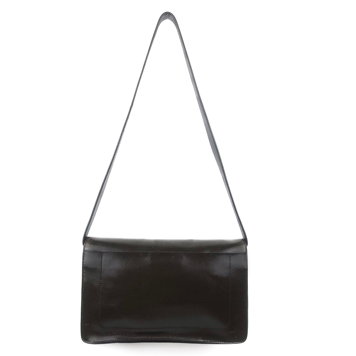 Vintage 90's Miu Miu Crossbody Buckle Bag Purse Brown Suede