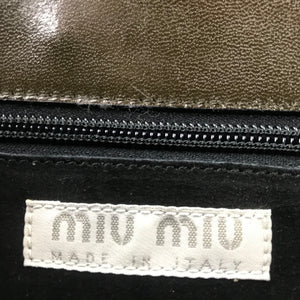 Vintage Miu Miu Shoe Lace Leather Shoulder Bag