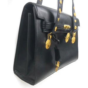 Vintage Versace Black Tote Bag