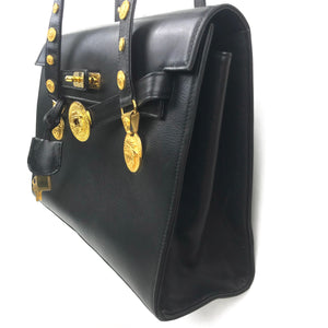 Vintage Versace Black Tote Bag