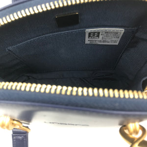 Vintage Ungaro Mini Navy Bowler Bag