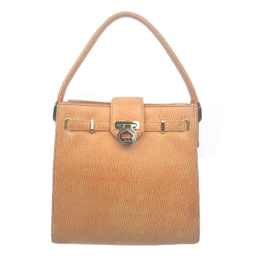 Vintage Courreges Tan Leather Crossbody Bag